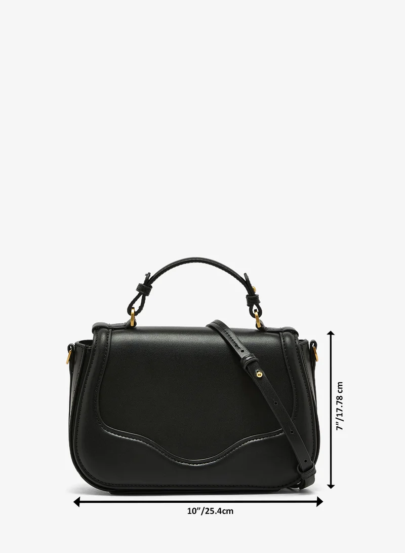 ELLA Black Classic Crossbody With Strap And Top Handle for Women | Best Price UAE